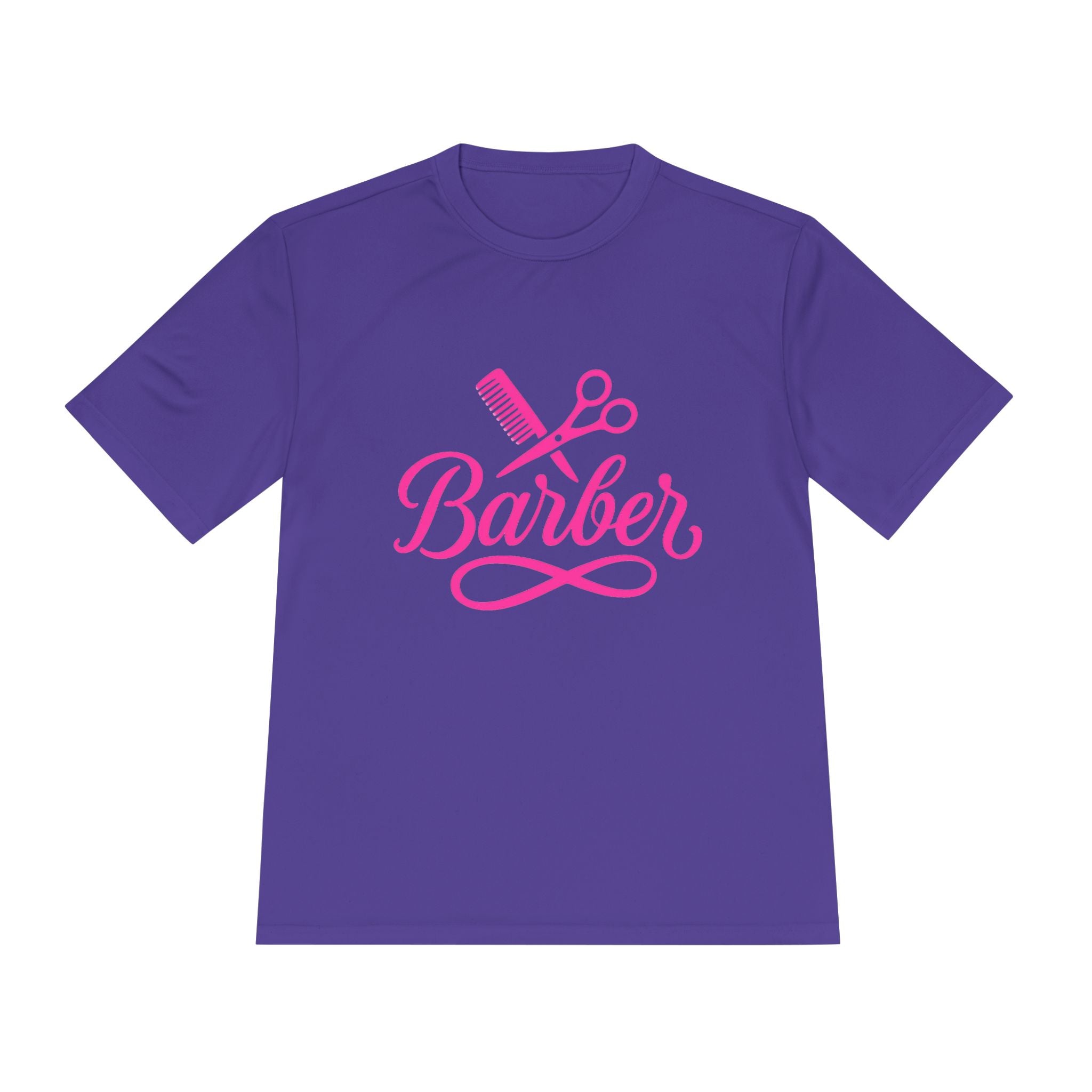 She Cuts Tee — Pink Barber/Hairstylist Graphic Moisture-Wicking Shirt