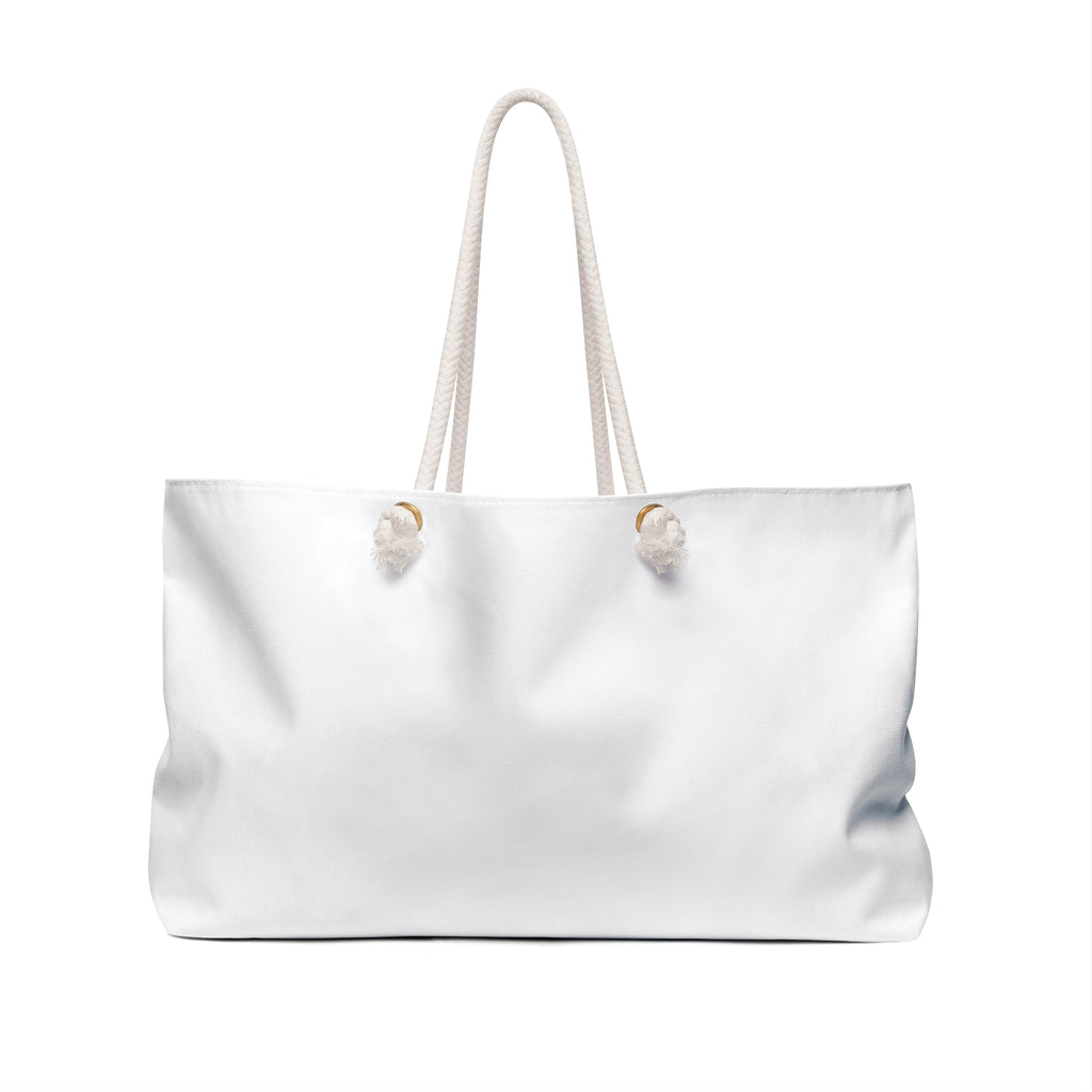 She Cuts Weekender Bag — Neon Pink Scissors Travel Tote for Hairdressers